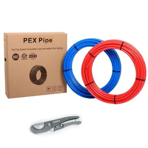 1/2" 200ft, 100ft x 2, PEX-B Pipe, Red & Blue & Cutter Kink Resistant Hose Water Hose