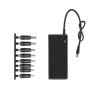 2 Pack 24V 2.5A 60W DC Power Supply Adapter Kit with 8 Interchangeable DC Plugs, Universal AC to DC Adapter for LED Strips, Monitors, Printers & Other Electronics