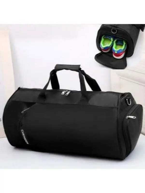Fitness bag men's sports bag basketball training bag football bag portable travel bag cylinder bag shoulder bag waterproof
