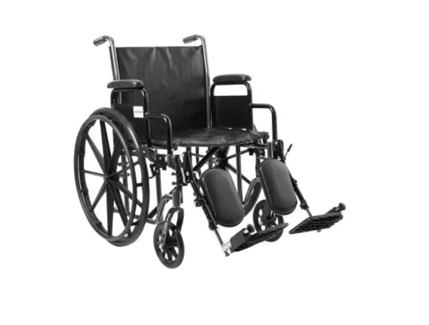 McKesson Wheelchair Dual Axle Desk Length Arm Swing-Away Elevating Legrest - 20 Inch Seat Width Adult 350 lbs, ##146-SSP220DDA-ELR