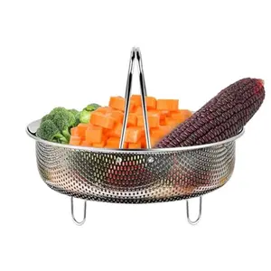 Stainless Steel Steamer Rack, 1 Count Cookware Steamer Basket for Stock Pot, Steaming Tray Stand for Home Kitchen Dining Room