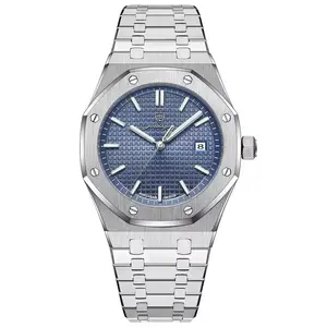 POEDAGAR Stainless Steel 316L Quartz Watch 42mm Dial 22mm Band Subtle Elegant Design for Successful Business Men Timepiece Timekeeping Refined Classic