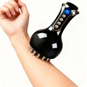 Kleoa ulop 35-Speed 3-in-1 Electric Lymphatic Brush & Meridian Care Tool | Full-Body Muscle Relief & Tension Release, Boosts Blood Circulation | For Abdomen, Legs, Back, Shoulders | USB Rechargeable, Portable TPE Home Self-Care Device