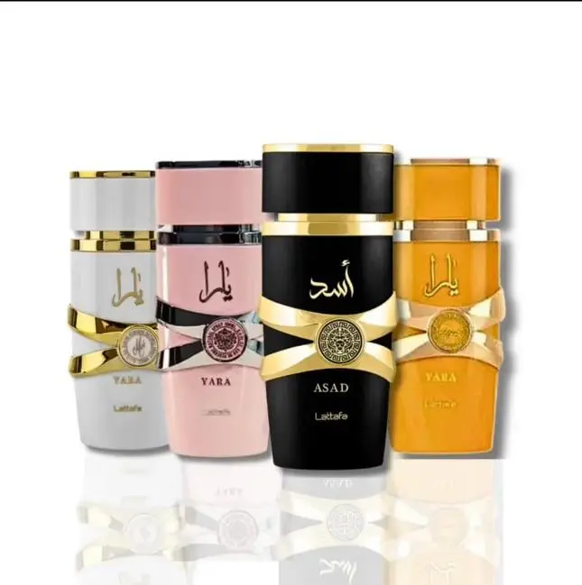 Lattafa His & Her Bundle | Yara + Tous + Moi + Asad | Unisex Fragrance | 100 ML - 3.4 OZ | Eau De Parfum | Mango - Coconut & Passionfruit