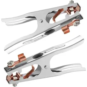 2pcs 300A/500A/800A Earth Ground Cable Clip Clamp Welding Manual Welder Electrode Holder Welding Processing Ground Clamp Professional Tools (500A)