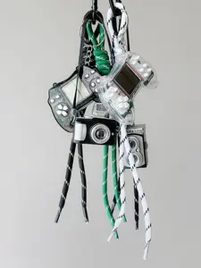 Original Retro Camera Bag Charm, Fun Gaming Console Bag Accessory, Unique Cartoon Style Keychain for Fashion Lovers, Charms For Bags