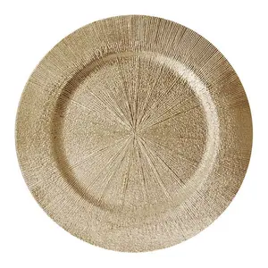 VIENNA GOLD SET/4 CHARGER PLATES 13"D