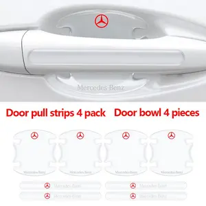 Mercedes-Benz Car Door Bowl Protector Stickers, Anti-Scratch Handle Covers, Mirror Protection Strips, Easy Install, Fits C E S Glc Gle a Class
