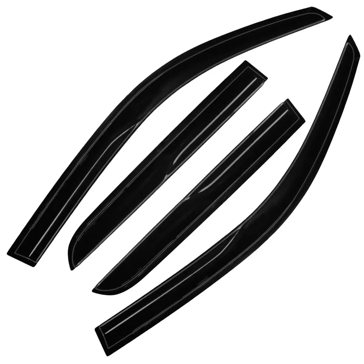 JDM Mugen Style Automotive 4 x Window Visors for 2003-2009 Toyota 4Runner, Tape Install Sun Protection Rain Deflectors, 100% Brand New in Box Car Exterior Vent Wind Guards