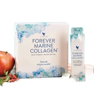 Forever Marine Collagen Liquid Supplement with Vitamin C Biotin and Zinc 30 Sachets 0.85 Fl Oz Each Easy to Use Dietary Health Support