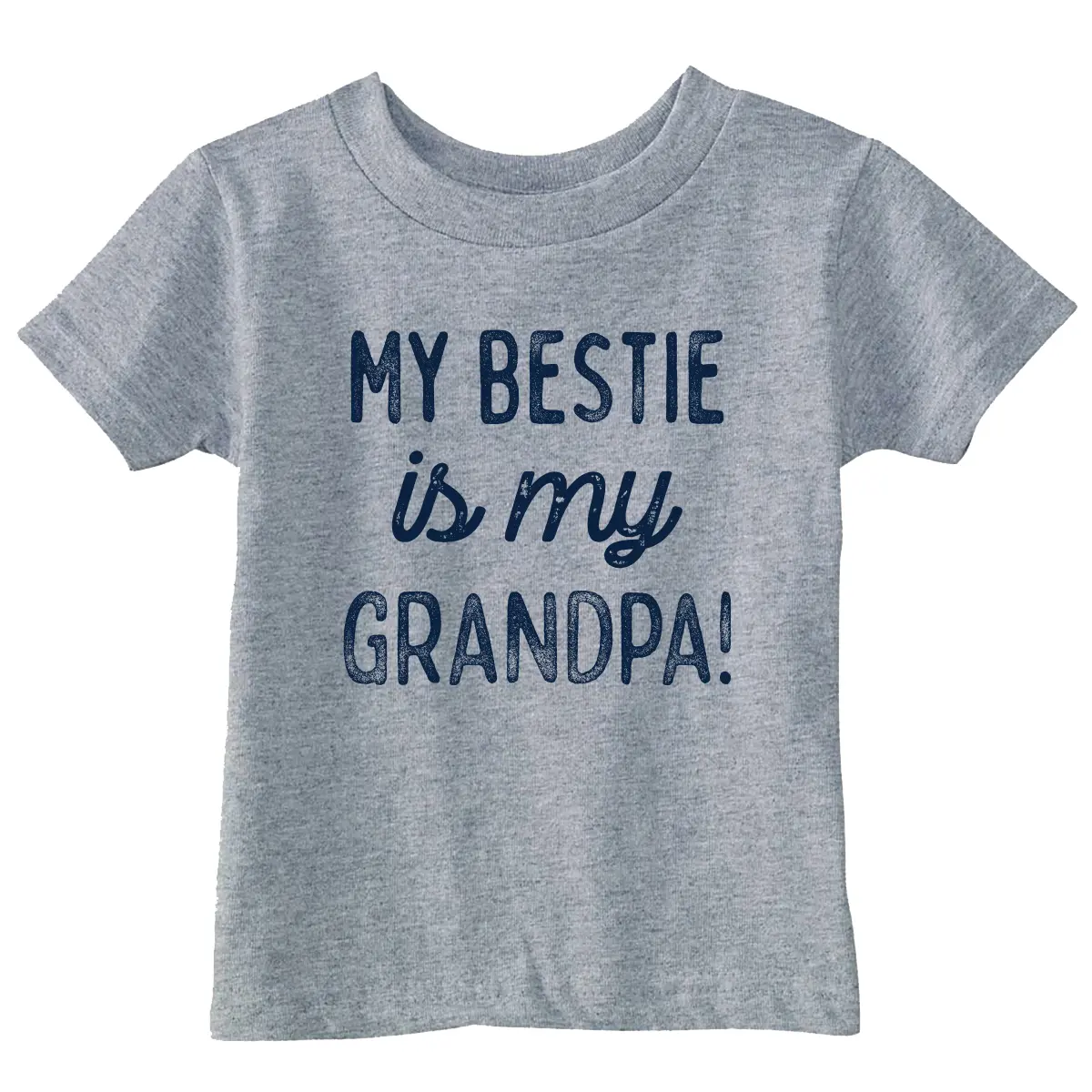 Toddler Funny T Shirts My Bestie Is My Grandpa Sarcastic Graphic Novelty Tee For Kids Funny Toddler Shirts Funny Grandpa Apparel Childrens Graphic Tees Light Grey