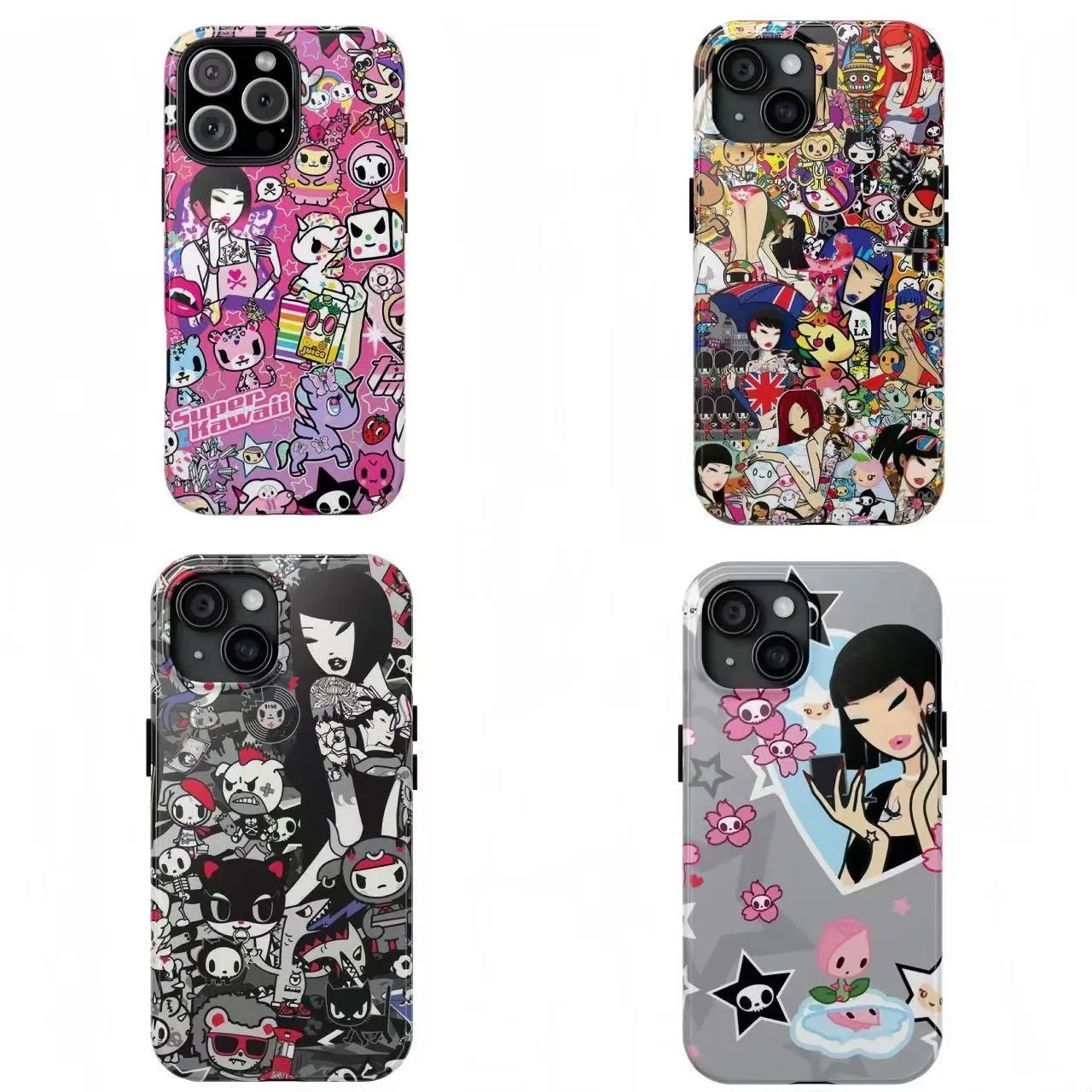 Kawaii Tokidoki Phone Case – Slim Soft TPU Case with Iconic Characters,Tough Case, Suitable for iPhone17 Air 16Promax 15 14 13 12 11 8 7and for Samsung Galaxy Series , Cute & Protective,Cute phone case,lightweight, new fashion trend design Protection Shel