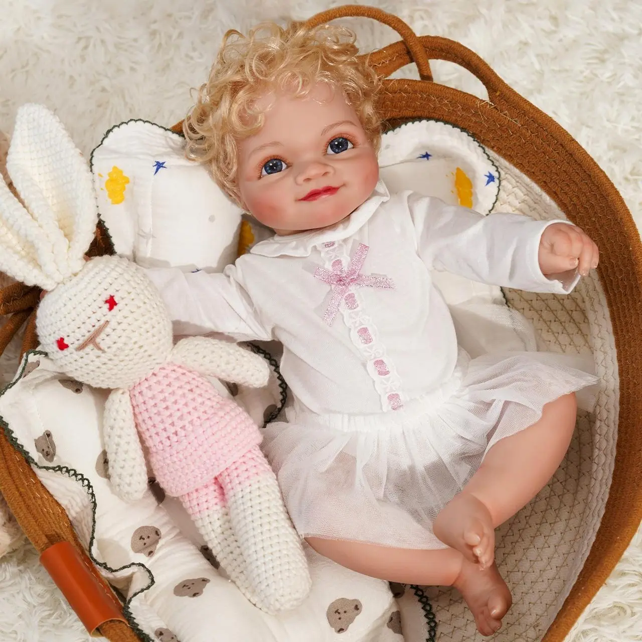 VACOS Reborn Newborn Baby Dolls - 20inch Realistic Soft Vinyl Soft Body Doll Toy for Kids Age 3+