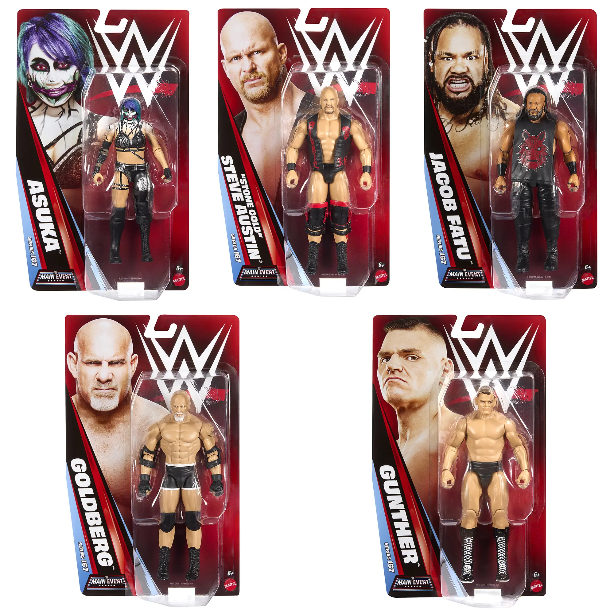 WWE Main Event 167 - Set of 5 Mattel WWE Toy Wrestling Action Figures