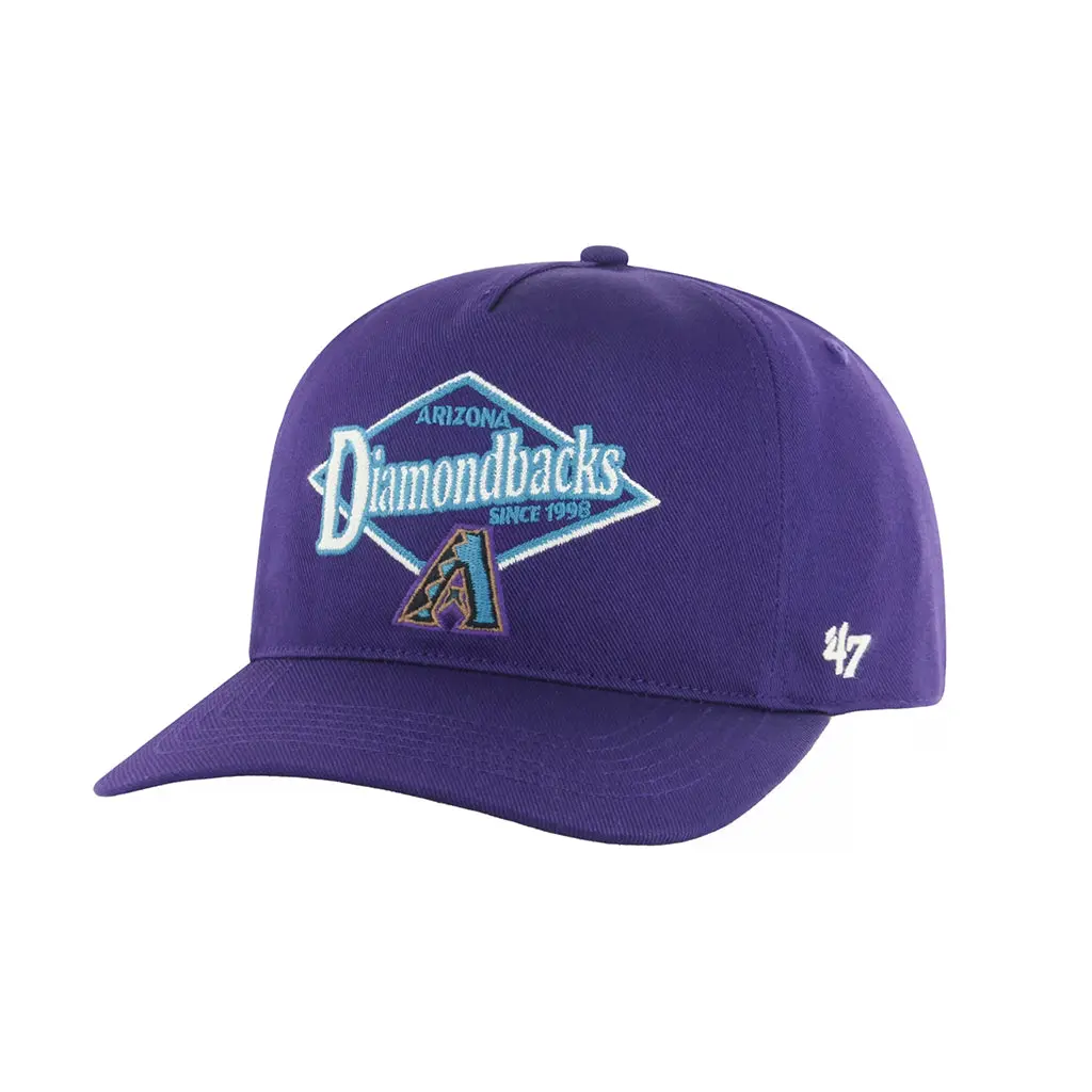 '47 Arizona Diamondbacks Cooperstown Hitch Adjustable Cap, Purple Structured 6-Panel Construction with Raised Embroidered Team Logo, Team Spirit, Six-Panel Construction