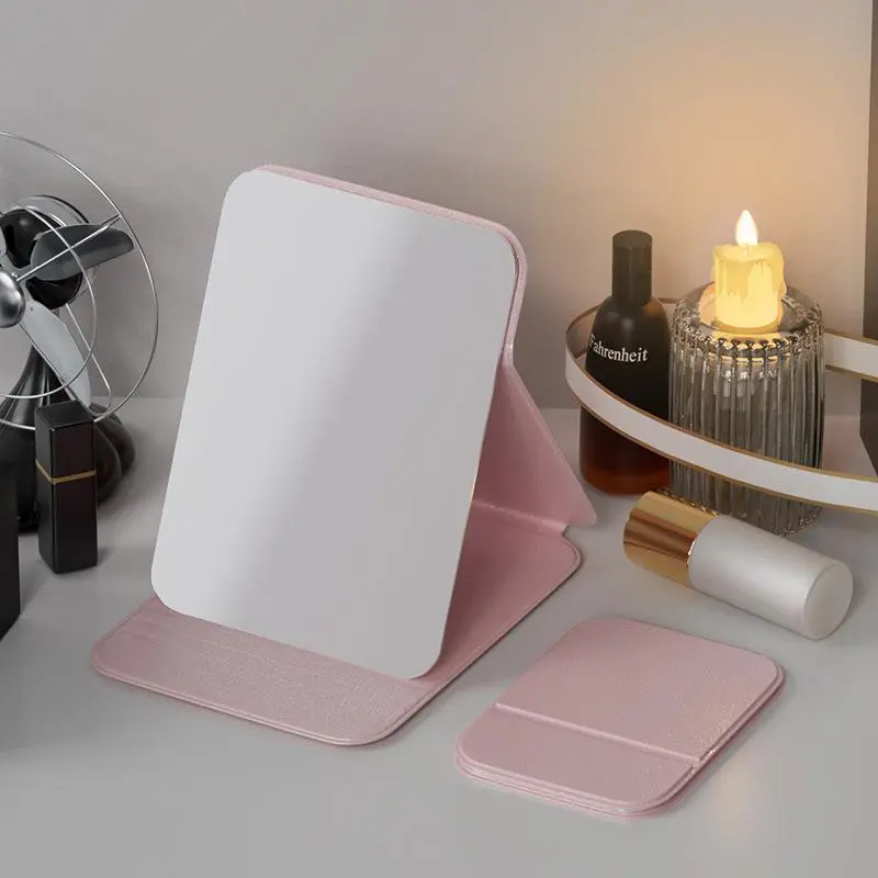 Portable Foldable, Adjustable Mini Mirror, Portable Folding Mirror, Foldable Mirror for Dormitory & Office, Makeup Tools for Women & Girls