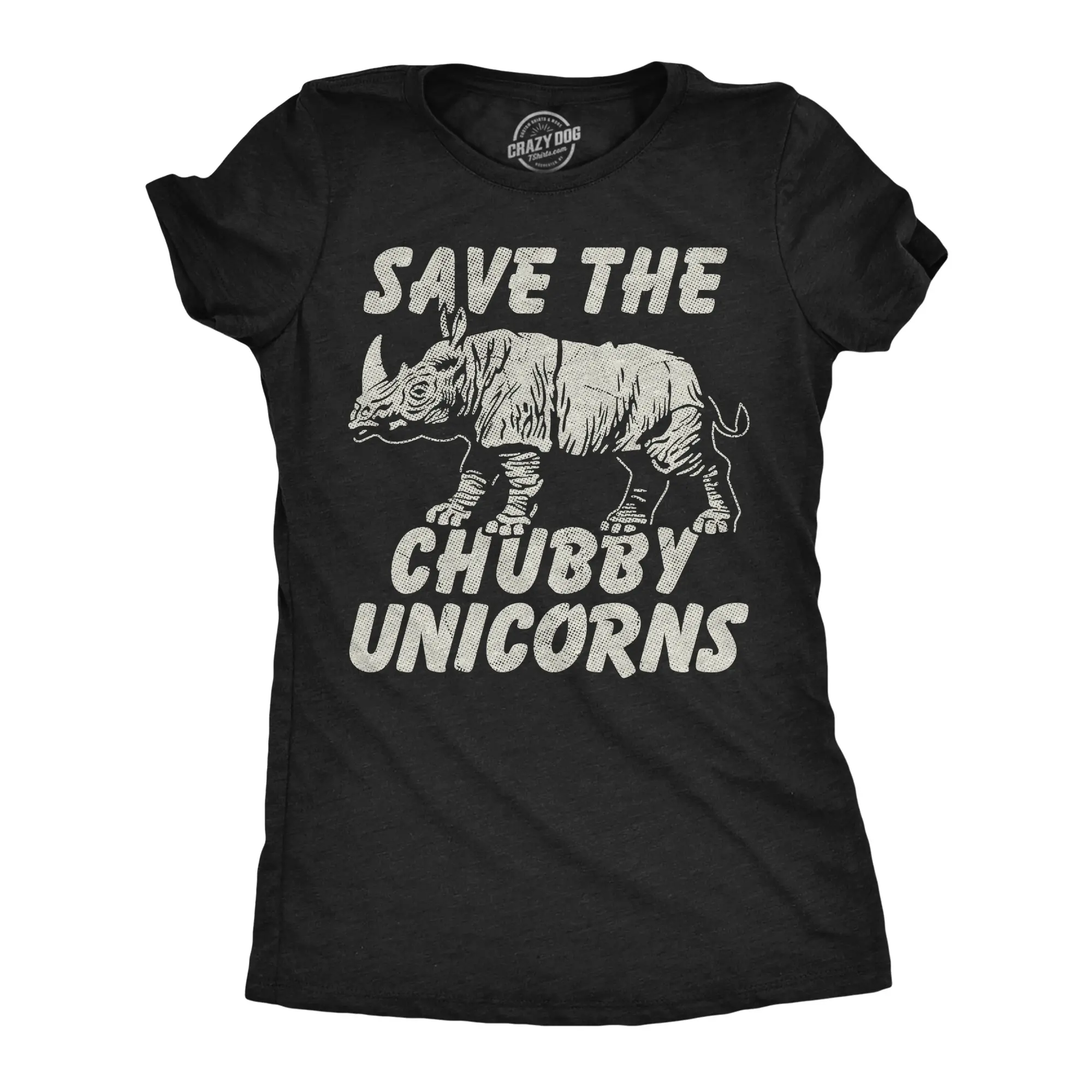 Womens Funny T Shirts Save The Chubby Unicorns Sarcastic For Ladies Funny Womens T Shirts Cute Vintage Fashion Casual Ladies T-Shirt Gift Unicorn Tops for Women Funny Animal Top Women's Novelty Tees Black -