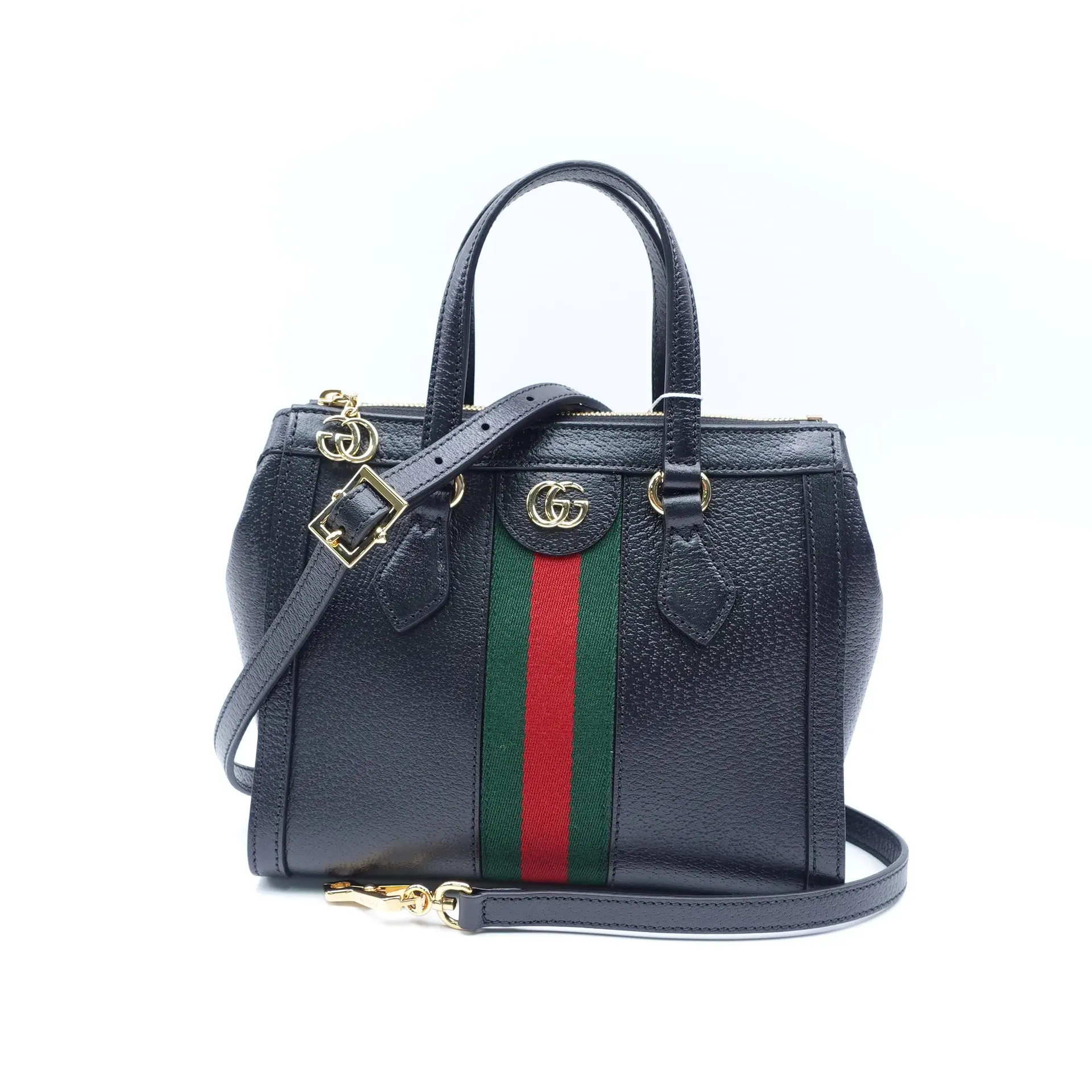 Pre-owned GUCCI Calfskin Shoulder Bags Ophidia Black Shoulder Bag T10393875
