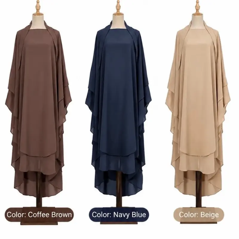 Long two layers khimar