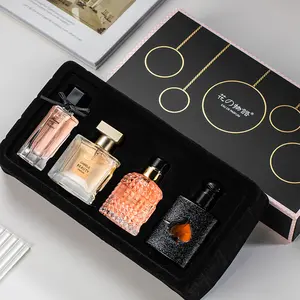 Women's Perfume Set 4 Counts 25ML X 3 + 30ML, High-End Gift Box Fragrance, Parfum Gift Set, Long-Lasting Light Scent, Carefully Picked Scents, Elegant Packaging, Holiday Gift