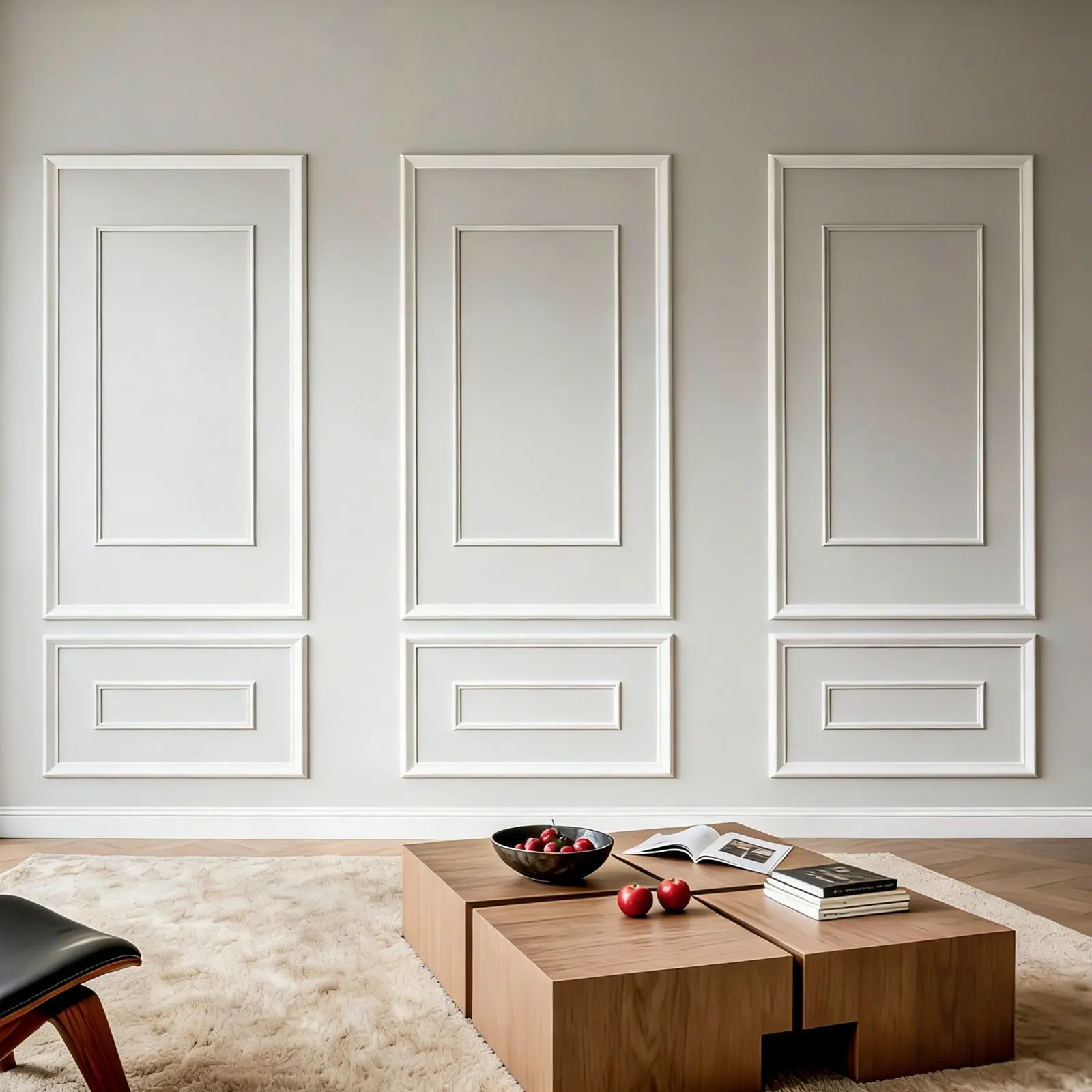 VEVOR 3-Pack Wall Molding Wainscoting Panels Kit, Dual-Line Wide & Narrow Profile, Lightweight Paintable Polystyrene, Easy-Install Accent Wall Trim for Interior Living Room, Bedroom Decor, White Wall Paneling
