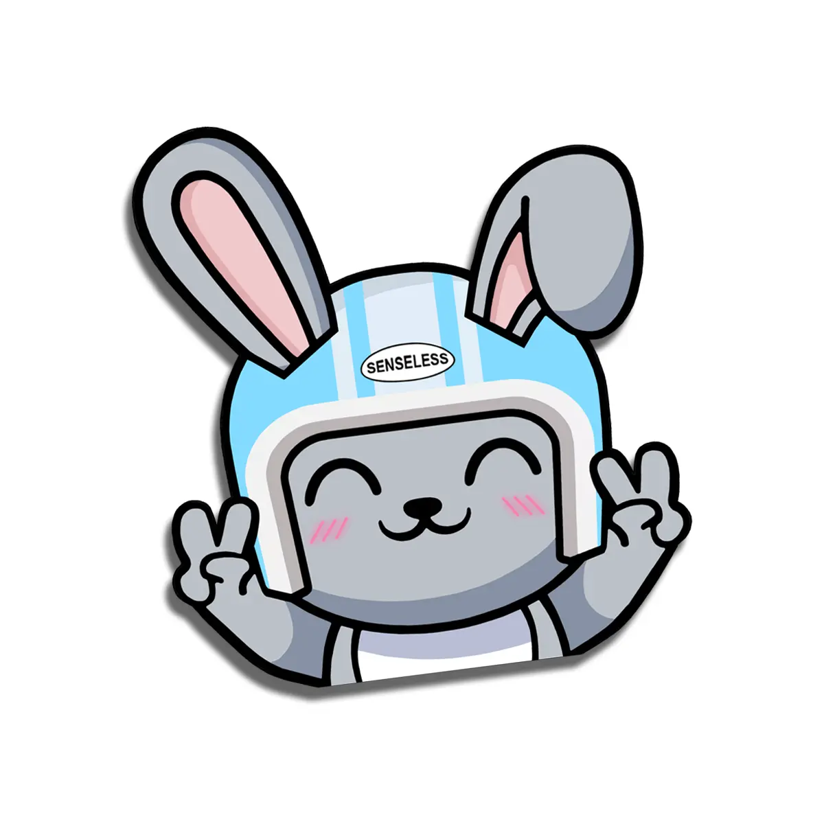 Bunny Peeker Car Sticker