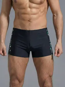 Men's One-Piece High Elasticity Swimwear, Comfortable Swimming Trunks, Ideal for Pool & Beach Activities, Durable Design