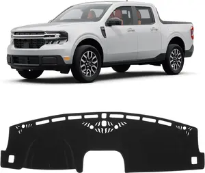 KUST Car Dash Cover for Ford Maverick 2022 2023 2024 2025 (Hybrid)(XL, XLT, Lariat) Polyester Non-Slip Center Console Dash Cover Interior Accessories for Ford Maverick Sunshade No Glare Black
