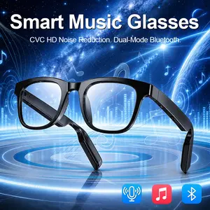 ULMIED Smart Wireless Glasses - UV Protection Modern Smart Glasses, Wireless Music & Calls Multi-Function Wearable for Men & Women, Black Father's Day Gift
