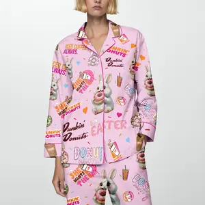 Dunkin Pajamas, Dunkin Pajamas Pants, Donut Lover Pajamas, Gift For Her, Dunkin Gift, Pajamas For Party, Pj Sets For Women