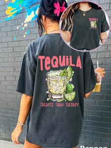 [ Sale Up To 65% ] Comfort Colors Tequila Shirt Funny Drinking Tee Gift For Tequila Lover Cheaper Than Therapy Tshirt Summer Day Drinking Shirt
