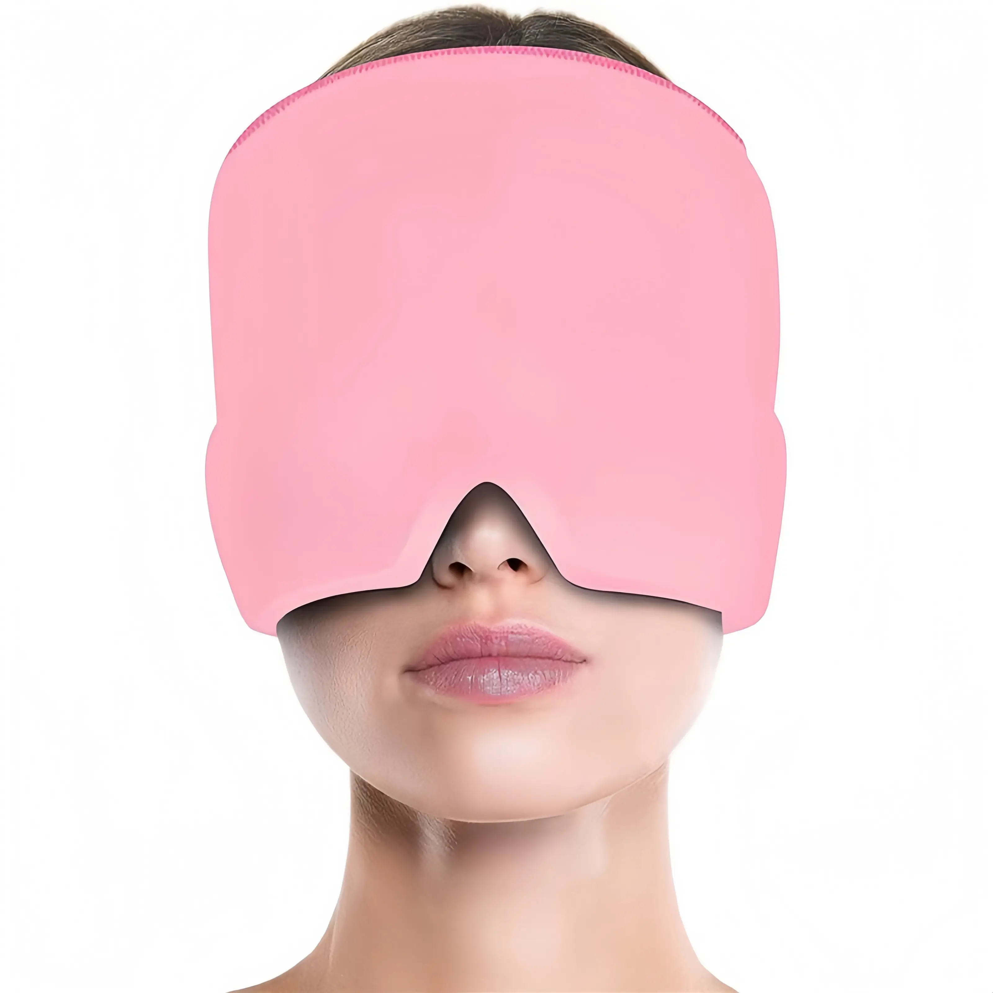 Migraine Relief Cap Gel Ice Head Wrap Hot Cold Therapy Headache Hat for Sinus Pressure Tension Stress Pain Relief Reusable Gel Migraine Cap 360° Full Coverage Ice Hat Hot & Cold Compress Mask for Migraine Headache Hangover Relief