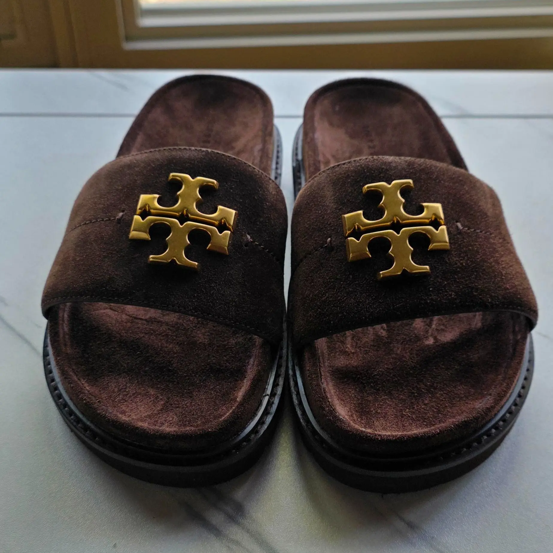 Tory Burch Everly Anatomic Lug Slide Sandals