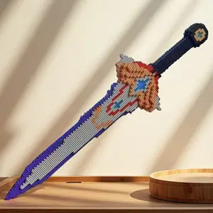 1425 Piece Anime Katana Sword Model Set, Magic Sword Interlocking Building Blocks Toy, Collectible Display, Living Room Decor, Bedroom Ornament