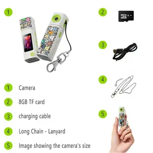 The G10 Mini Camera is a portable keychain video camera equipped with an 8GB memory card, a 230° rotating lens, an LCD screen, and Keychain Lanyard, a compact camera ideal for vlogging, sports, holiday gifts, travel