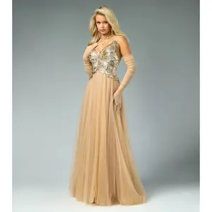 Rona Sequin Applique Butterfly A-Line Ball Gown