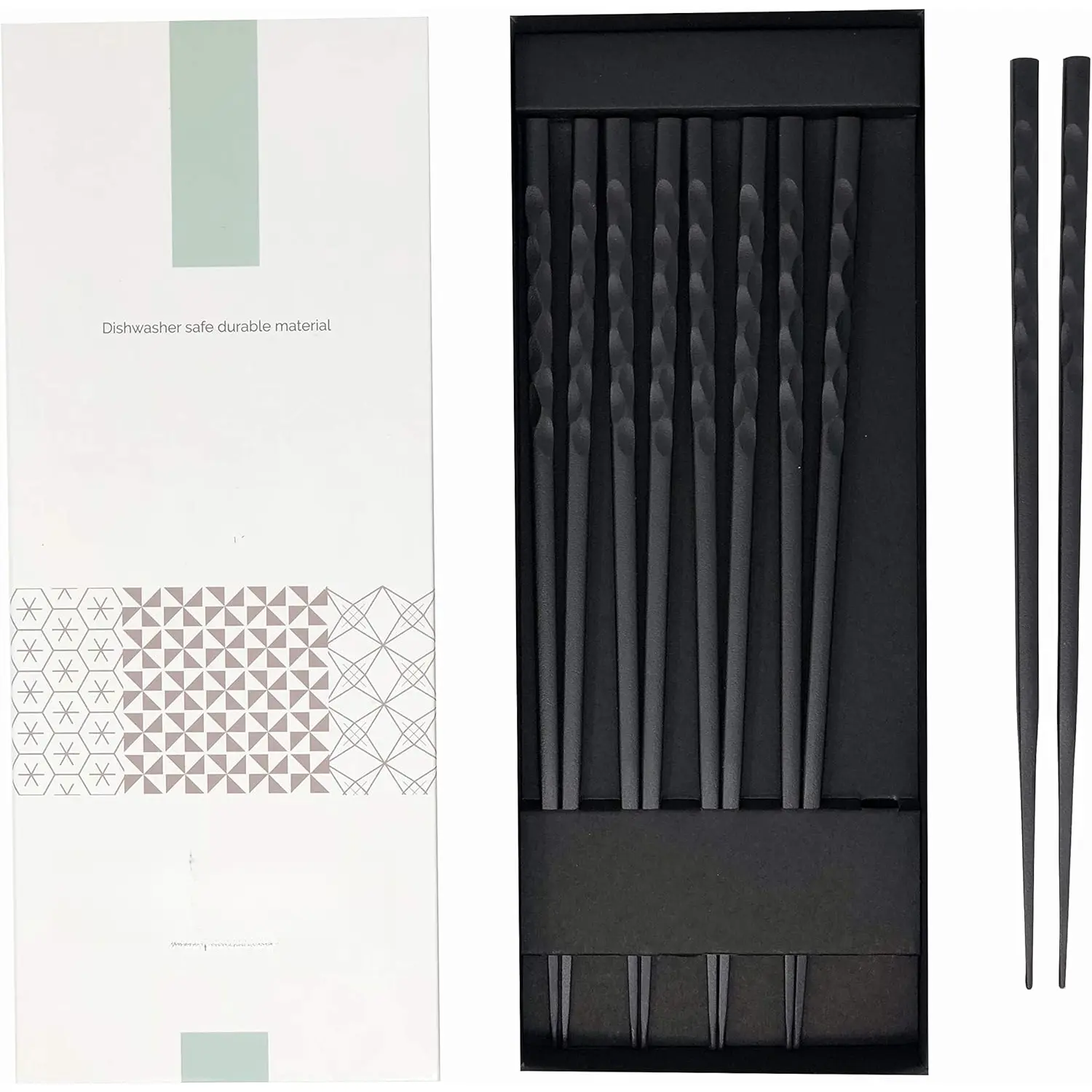 Reusable Luxury  Style Chopsticks 5 Pair Set Dishwasher Safe