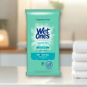 Wet Ones Sensive Skin Hand Wipes Travel Pack -  Free - 20ct