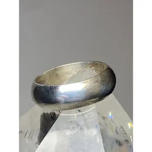 Vintage Plain ring size 5.75 wedding band stacker sterling silver D