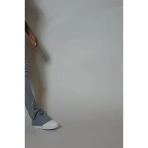 Juliana Heather Grey Rhinestone Stacked Track Pant