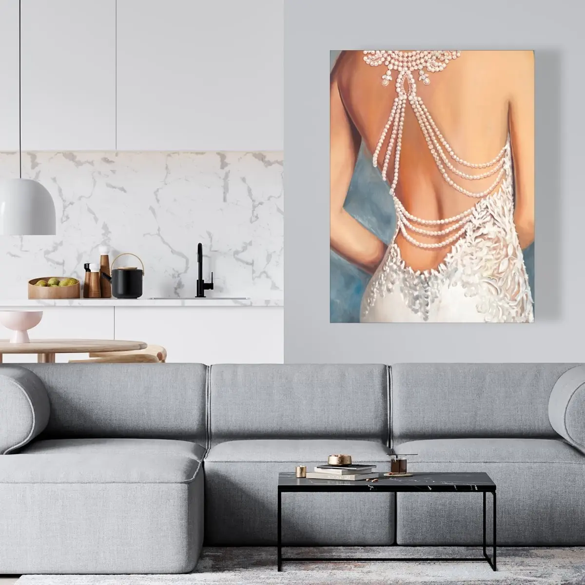 360 stand High-Def Wedding Dress Wall Art Poster Print - 36x48 in. Large Size Home Decor, Bedroom Decor, Ideal Gift, Artwork