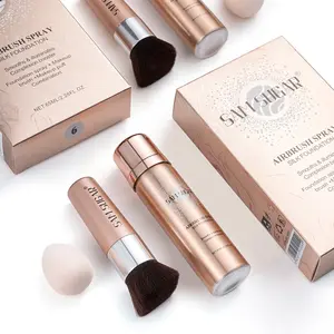 Flawless AirBrush Foundation High Coverage Foundation Smooth Creamy Matte Spray Foundation Makeup Kit For Mature Skin With Natural Nude Finish