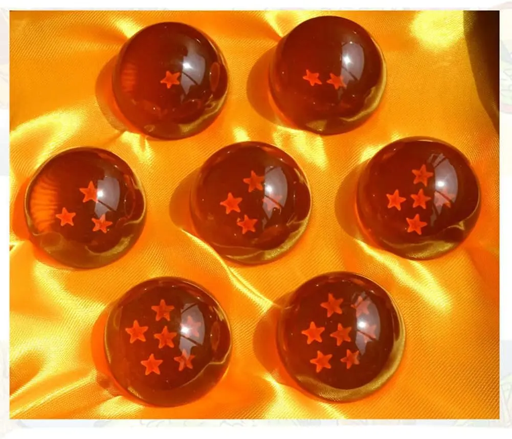 New 7pcs 35MM Dragon-Pearl Large Crystal Acrylic Resin Balls with Gift Box, Transparent Stress Relief Toys for Decorating My Apartment, House Decoration Ornaments, Gifting to Friends and Family, Suitable for 12 Years Above, Acrylic Resin Glass