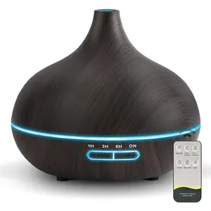 550ML Essential Oil Diffuser - Remote Control, Ultrasonic Aromatherapy, 7 Color Lights & Timer, for Large Rooms & Bedrooms