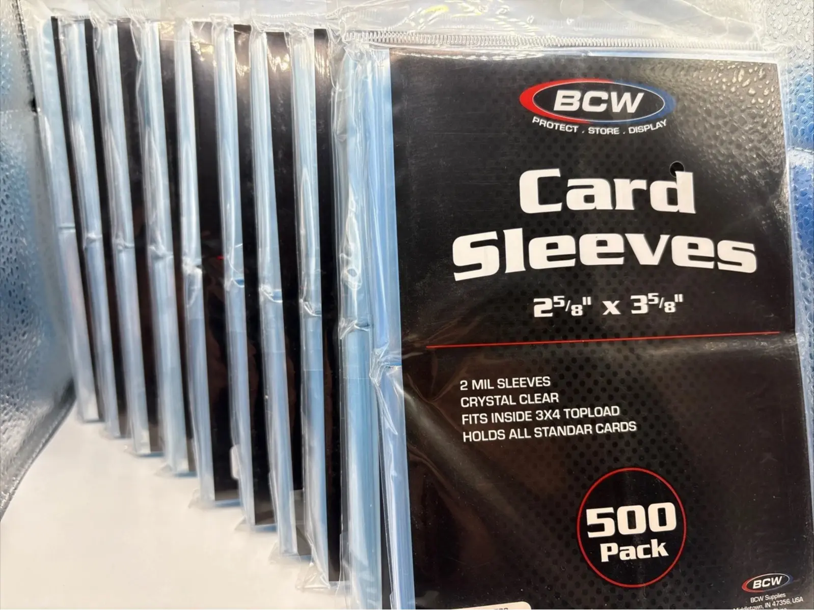BCW Penny Card Soft Sleeves 10 Packs of 500 Sleeves for Standard Sized Cards