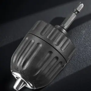 0.8-10mm Drill Chuck Keyless Drill Chuck, 3/8-24UNF To 1/4 Hex Shank Drill Chuck, Universal Conversion Adapter, Power Tool Accessories