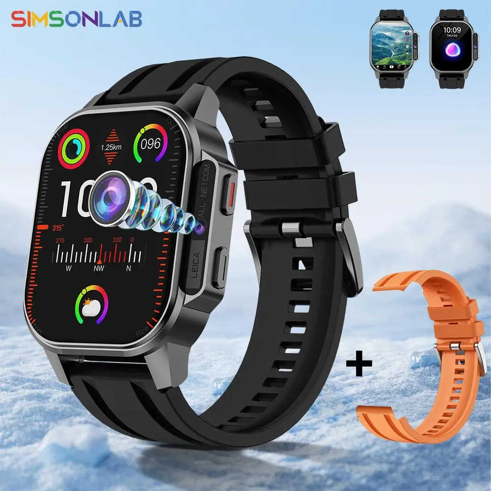 SIMSONLAB Multifunctional Smart Watch with Front Camera, Fashionable Wireless Digital Watch with Silicone Band, Sports Cyber Smart Watches with Multiple Sports Modes for Women & Men, Fitness Tracker Smartwatch, Smartwatch with Pedometer