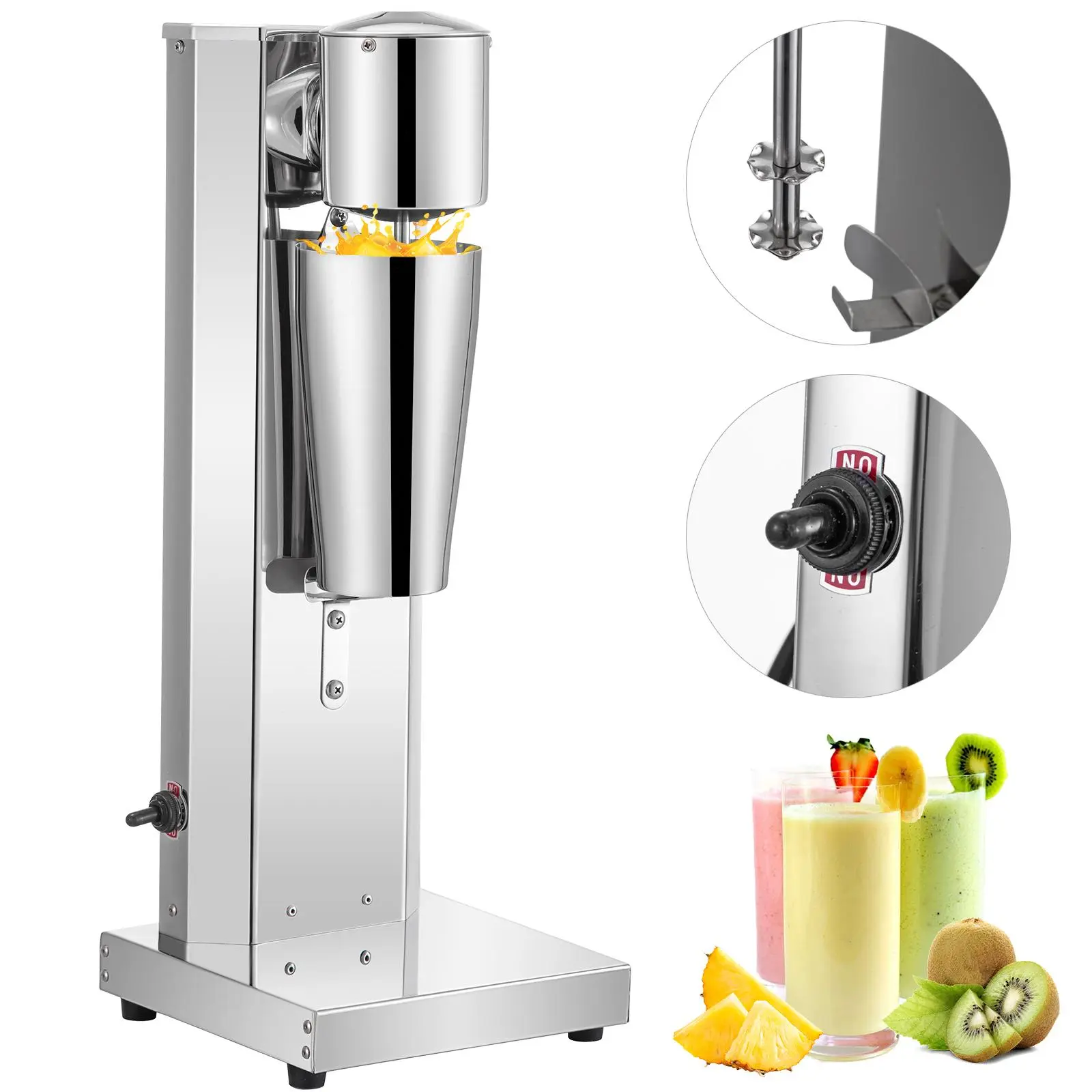 【SummerFinds】VEVOR Milkshake Maker Kit, Stainless Steel Electric Milkshake Maker, 180W Milkshake Machine, Single Head Classic Milkshake Maker with 800ml Cup, Silver Milkshake Maker Machine, 2 Speed Adjustable