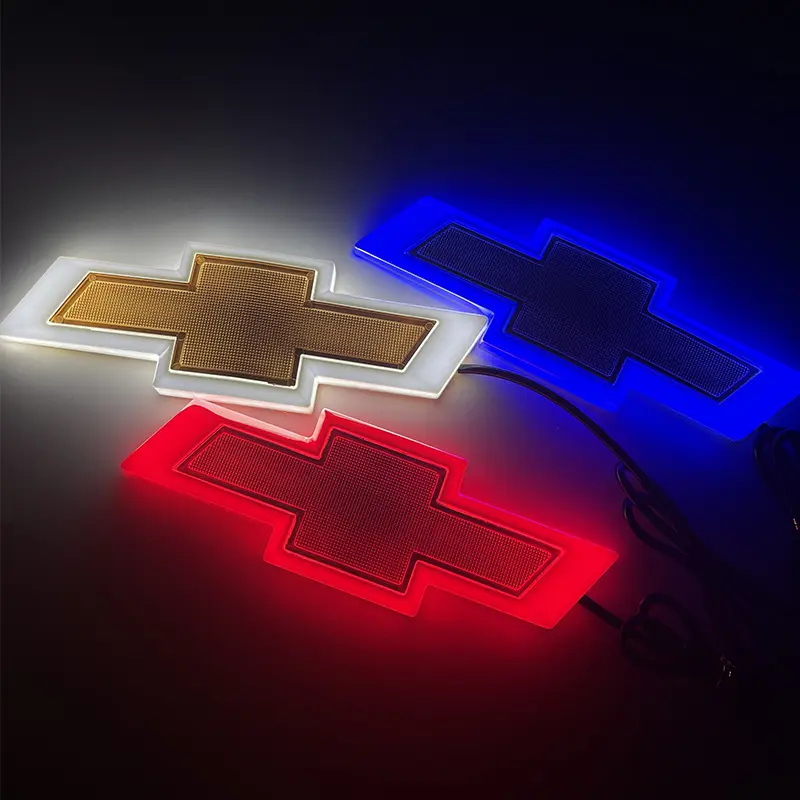 4D is suitable for Chevrolet emblem lights, Cruze, Malibu rear emblem modification, cold light emblem LED lights, decorative luminous emblem Automotive Decals Automotive Vehicle Accessory