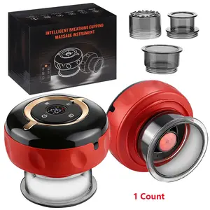 Smart Light Cupping Device with Remote Control, 12 Levels of Suction and Heat, Muscle Massager for Body Relaxation